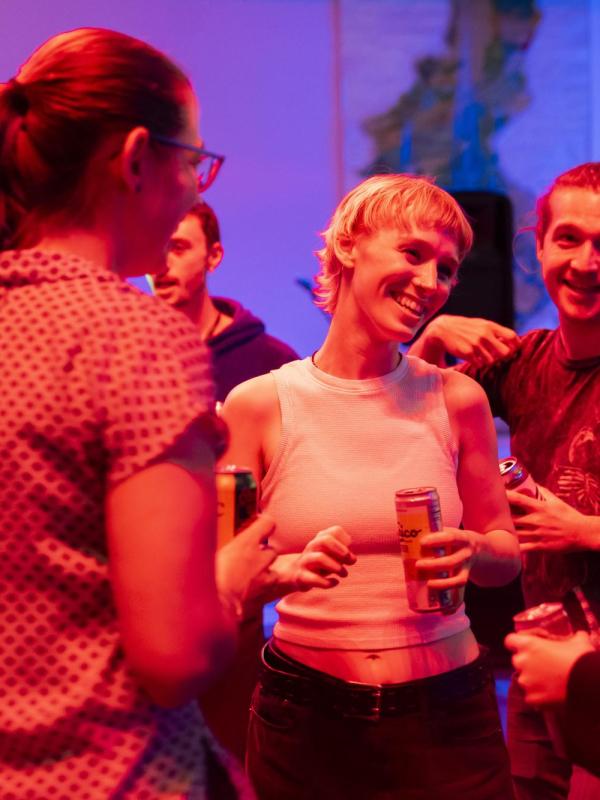 Students at a party