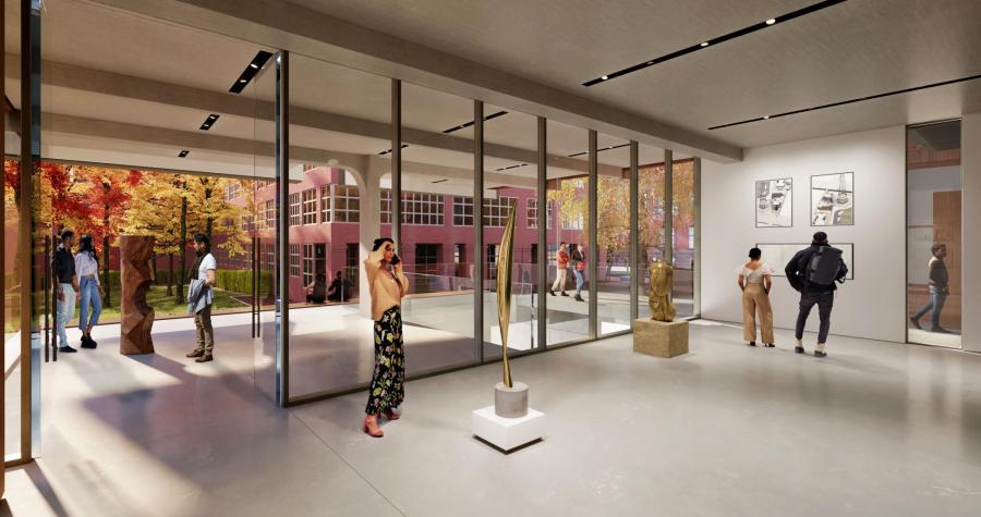Architectural Rendering of Main Floor Exhibition Space