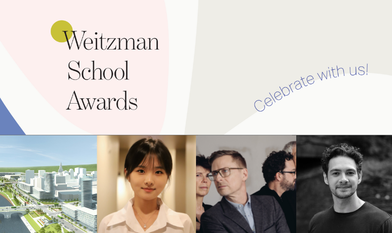 A graphic of the Weitzman Awards, with images of the award winners